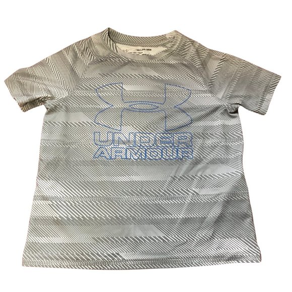 Under Armour Other - 👣 5/$25 *Host Pick* Grey/White Print Tee w/ Brand Logo